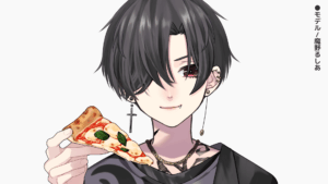 ピザを持つ手のイラスト