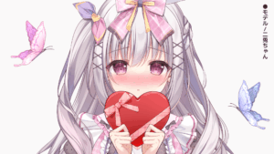 ハートのチョコを持つ手のイラスト