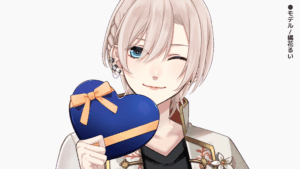 ハートのチョコを持つ手のイラスト