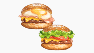 ハンバーガーのイラスト