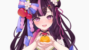 みかんを持つ手のイラスト