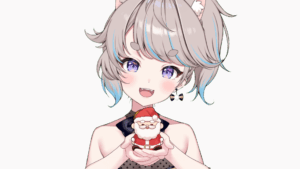 サンタクロースを持つ手のイラスト