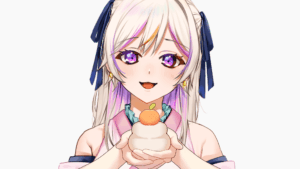 鏡餅を持つ手のイラスト