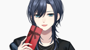 プレゼント(赤・白)を持つ手のイラスト