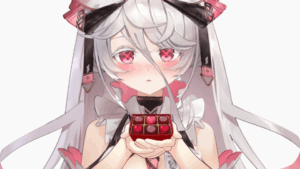 高級チョコを持つ手のイラスト