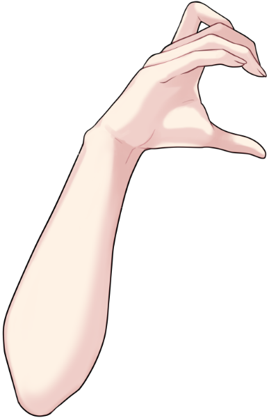 猫耳ハートをつくる手のイラスト
