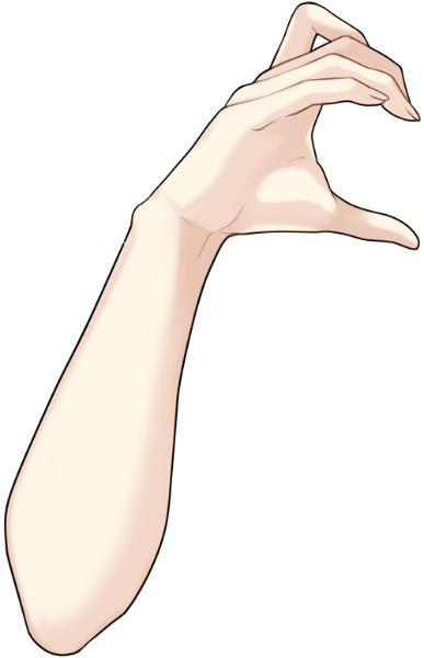 猫耳ハートをつくる手のイラスト