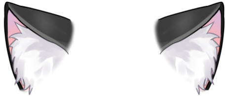 猫耳(茶・黒・白)のイラスト