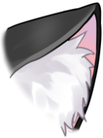猫耳(茶・黒・白)のイラスト