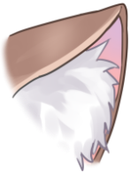 猫耳(茶・黒・白)のイラスト