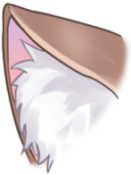 猫耳(茶・黒・白)のイラスト