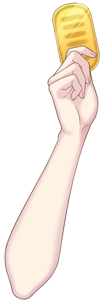 小判を持つ手のイラスト