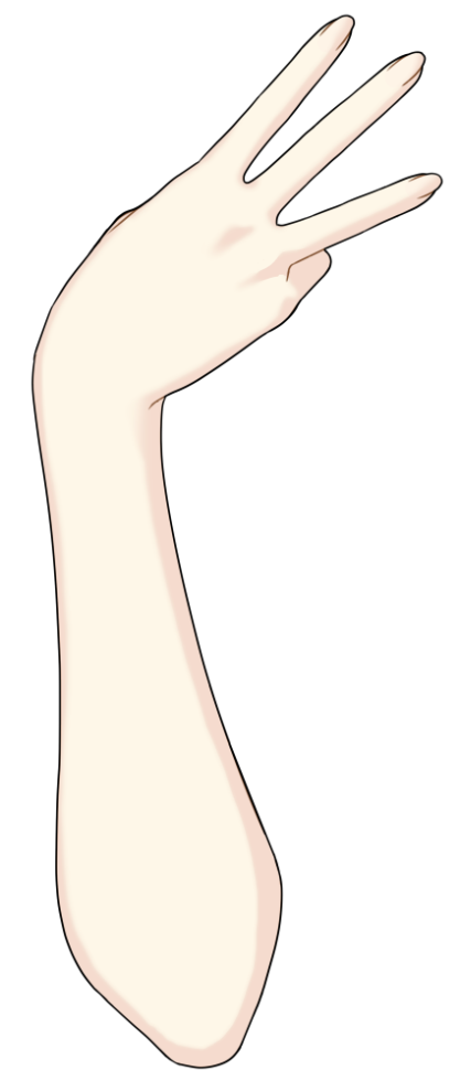 猫ひげポーズをする手のイラスト