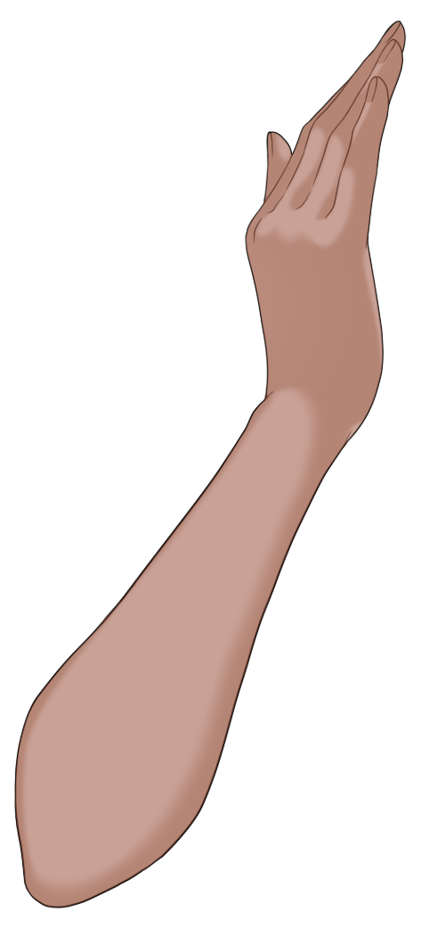 囁く手のイラスト
