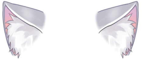 猫耳(茶・黒・白)のイラスト