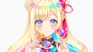 キャンディを持つ手のイラスト