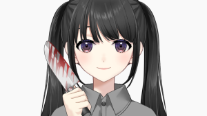 包丁を持つ手のイラスト