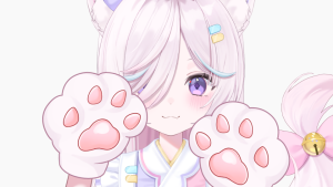猫の手袋をする手のイラスト